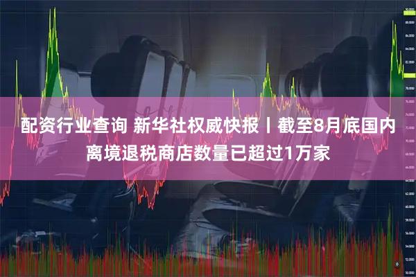 配资行业查询 新华社权威快报丨截至8月底国内离境退税商店数量已超过1万家