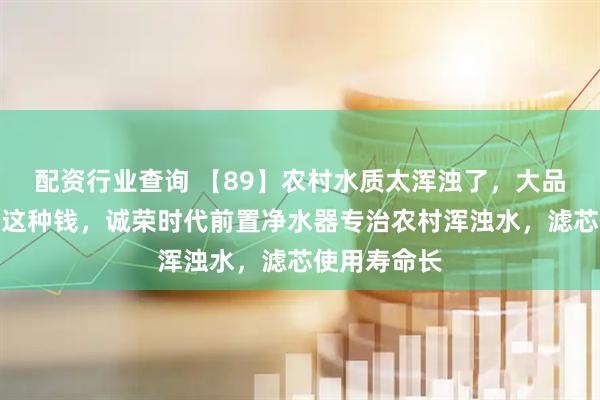 配资行业查询 【89】农村水质太浑浊了，大品牌都不愿赚这种钱，诚荣时代前置净水器专治农村浑浊水，滤芯使用寿命长